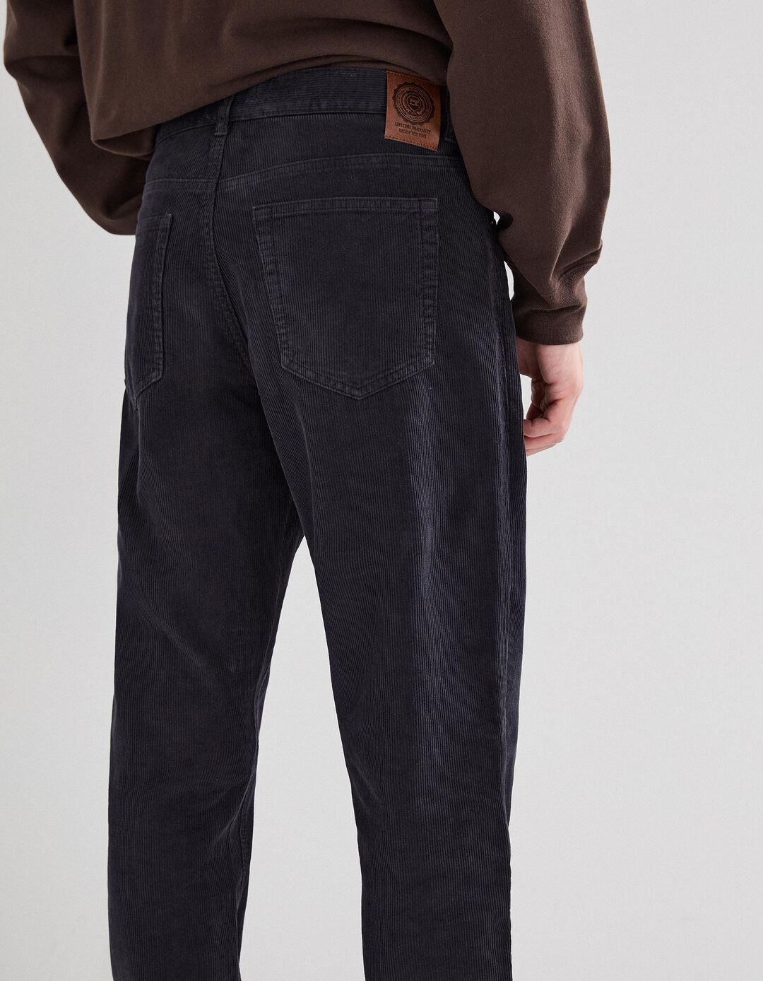 Calças de Bombazina, Homem, Azul Escuro