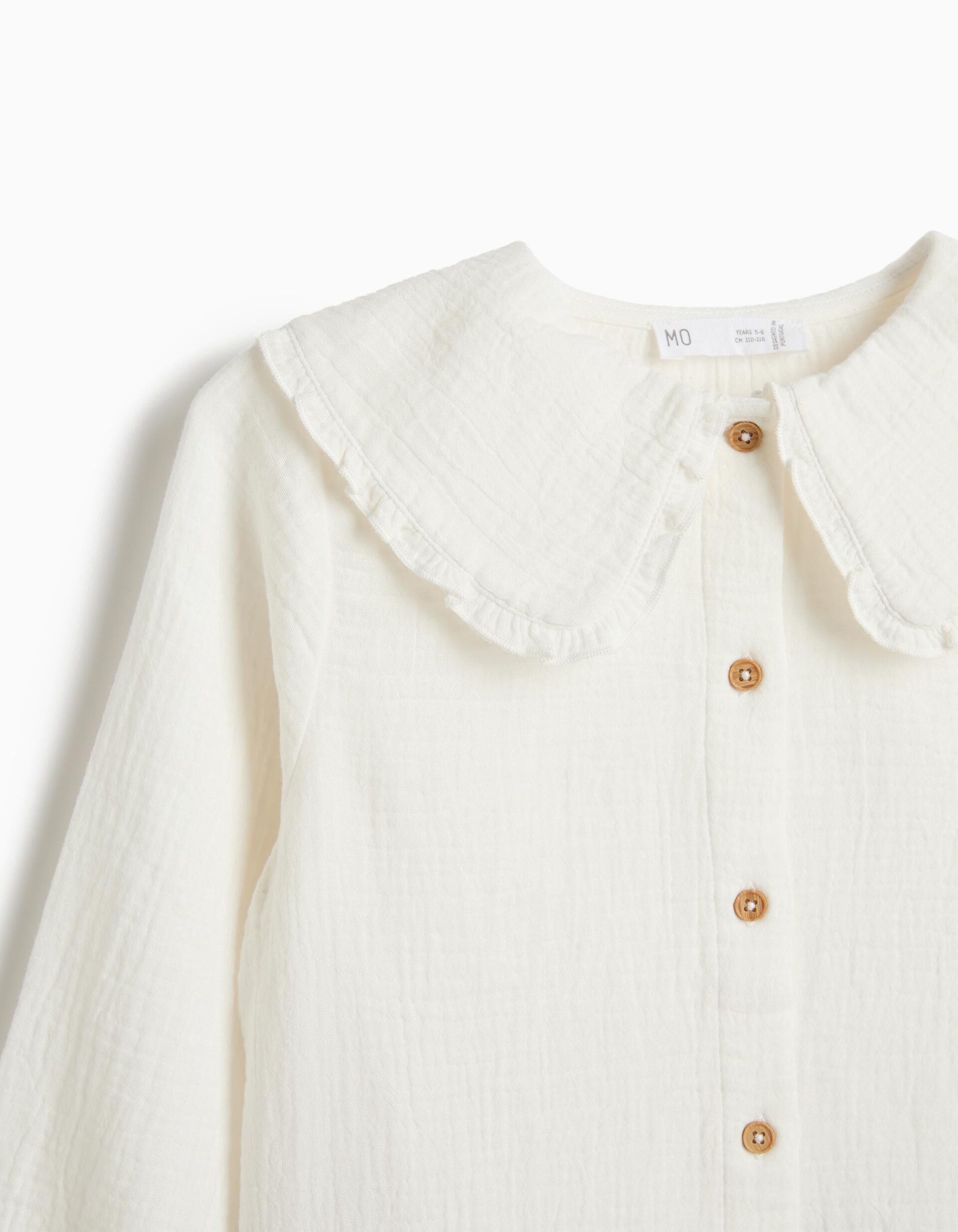 Comprar Online Camisa Com Gola, Menina, Branco