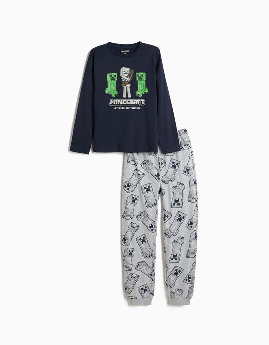 Comprar Online Pijama Jersey 'Minecraft', Menino, Azul Escuro