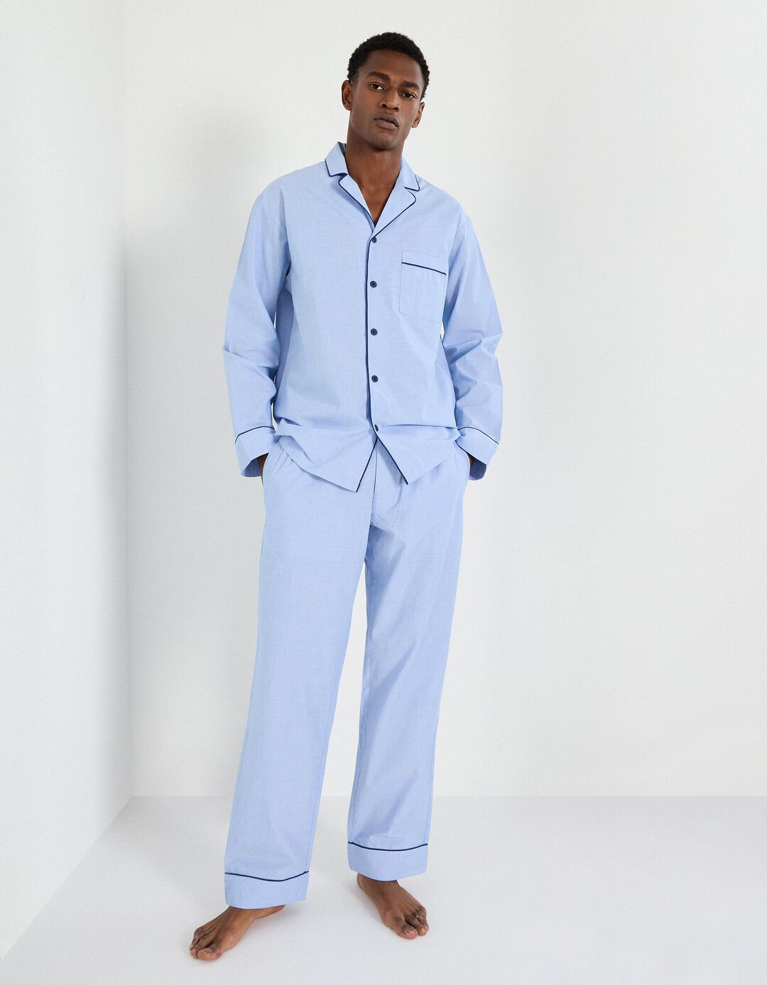 Pijama, Homem, Azul