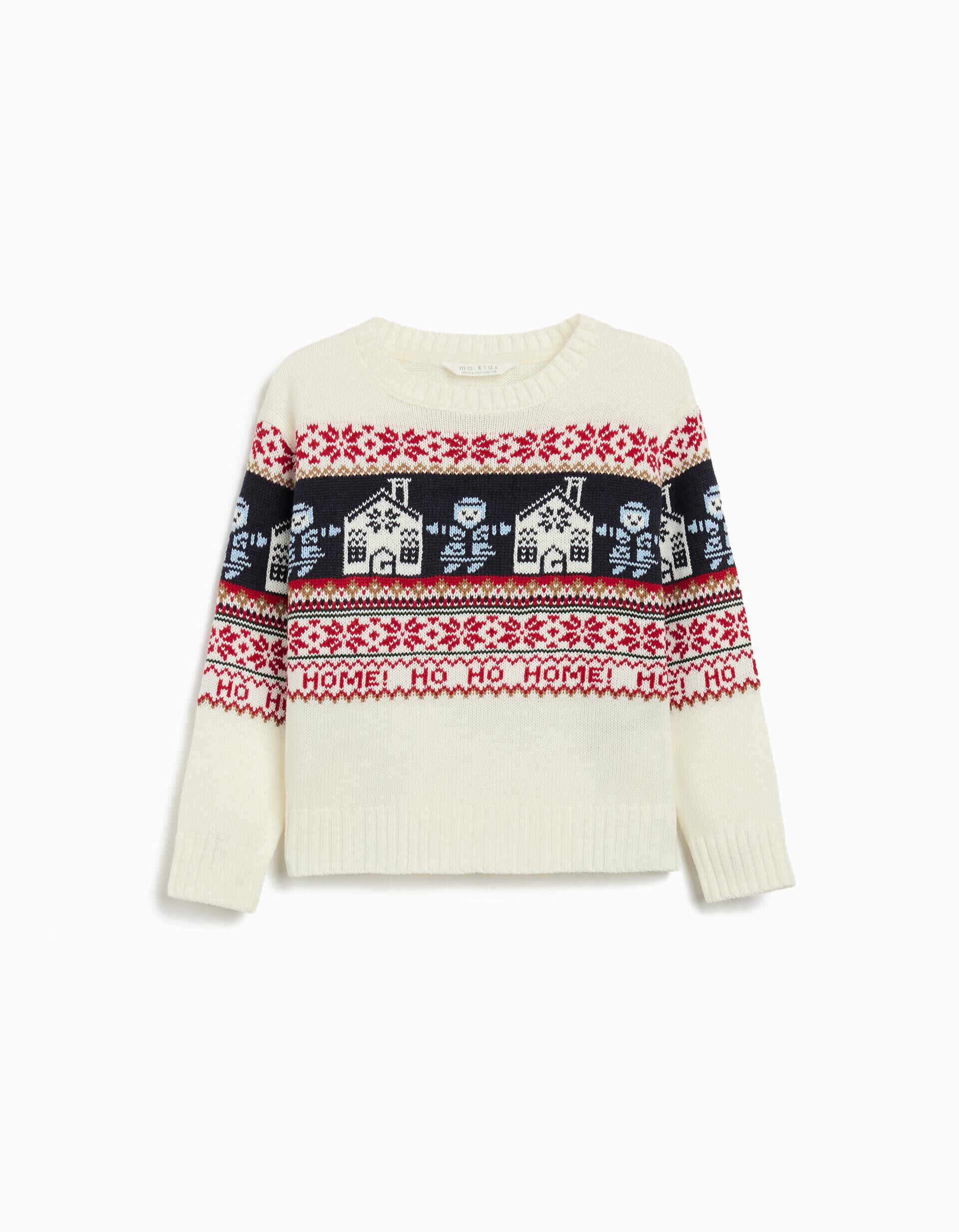 Comprar Online Camisola Malha Natal, Menina, Branco