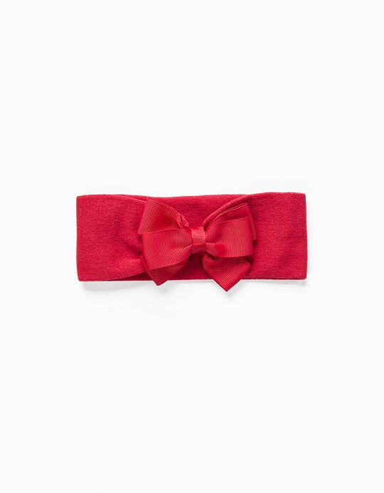 Wide Headband for Babies and Girls, Red
