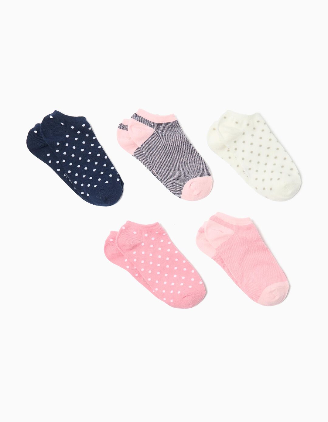 Pack 5 Pares de Meias, Menina, Multicor