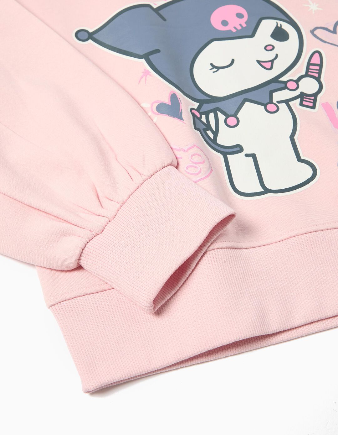 Sweatshirt 'Kuromi', Menina, Rosa Claro