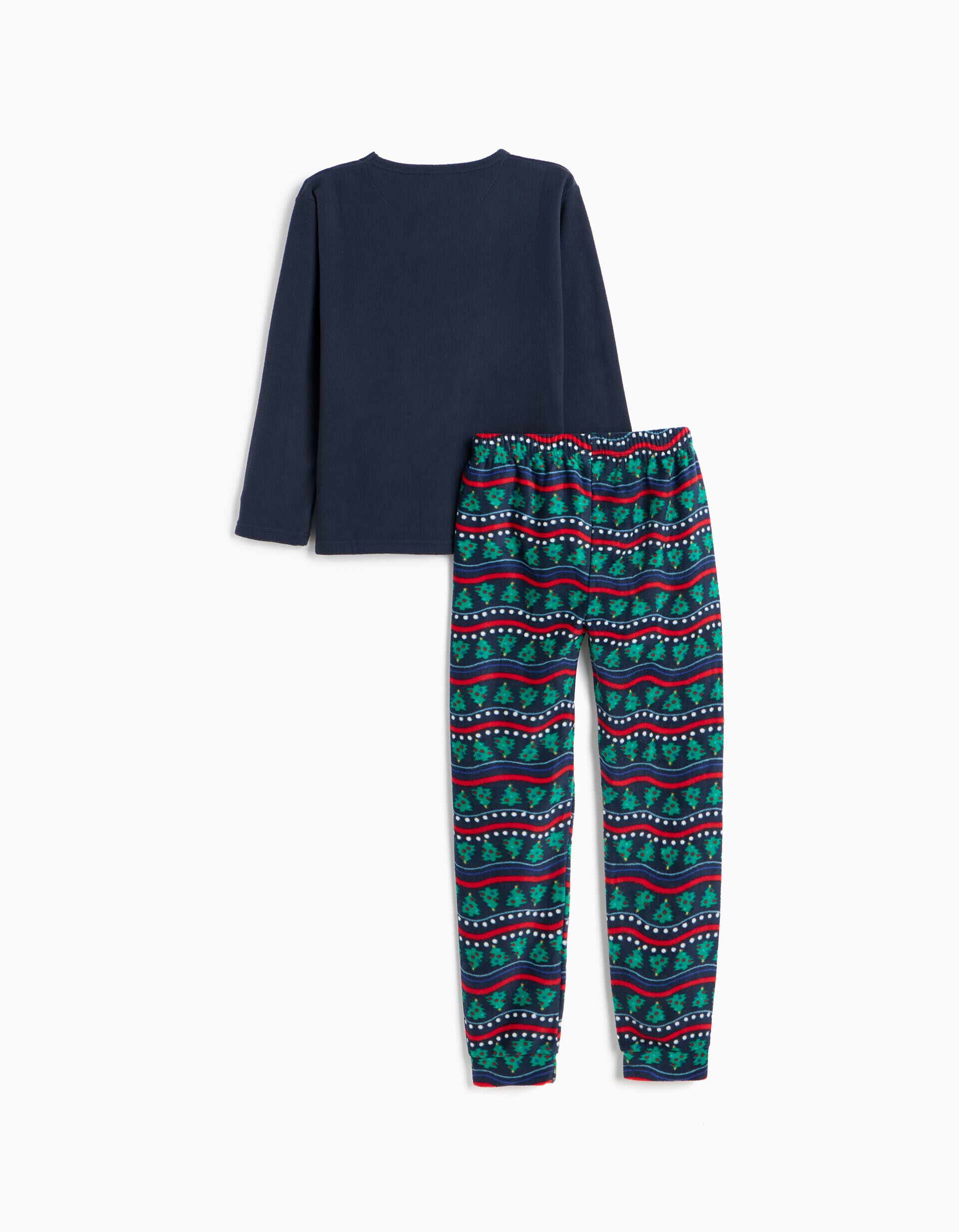Comprar Online Pijama Polar De Natal, Menino, Azul Escuro