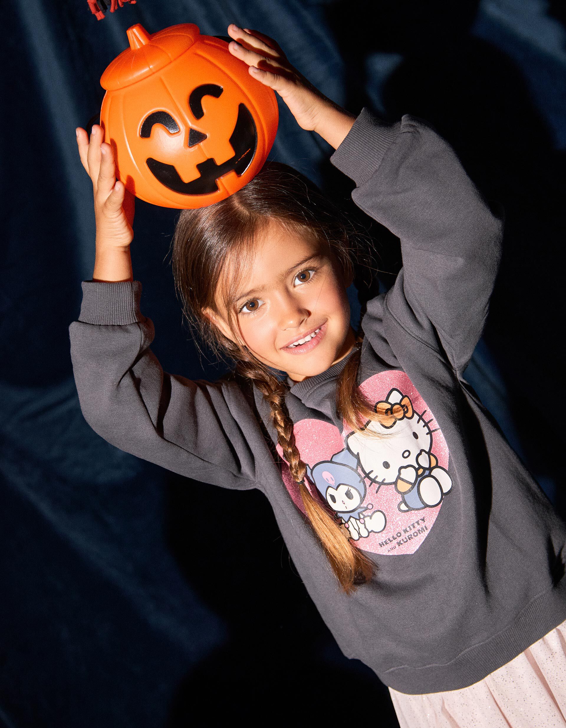 Comprar Online Sweatshirt 'Hello Kitty', Menina, Cinzento Escuro