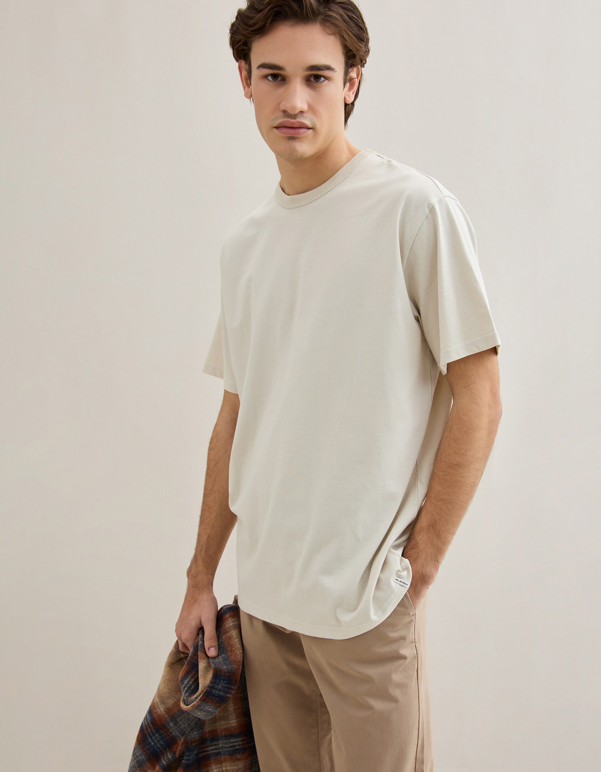 Comprar Online T-shirt Heavy Jersey, Homem, Cinzento Claro