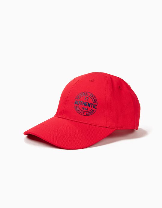Bon&eacute; para Menino 'ZY 1996', Vermelho