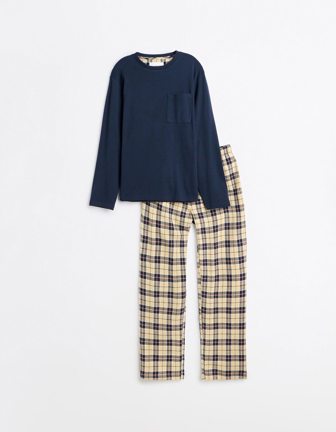 Pijama De Flanela, Homem, Azul Escuro