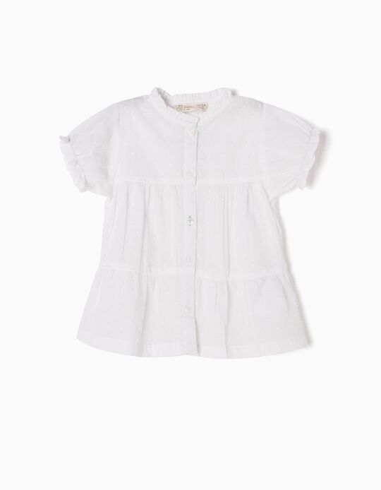 Blusa Branca Swiss Dot