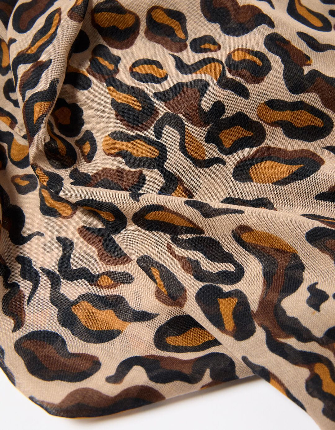 Lenço Animal Print, Mulher, Bege