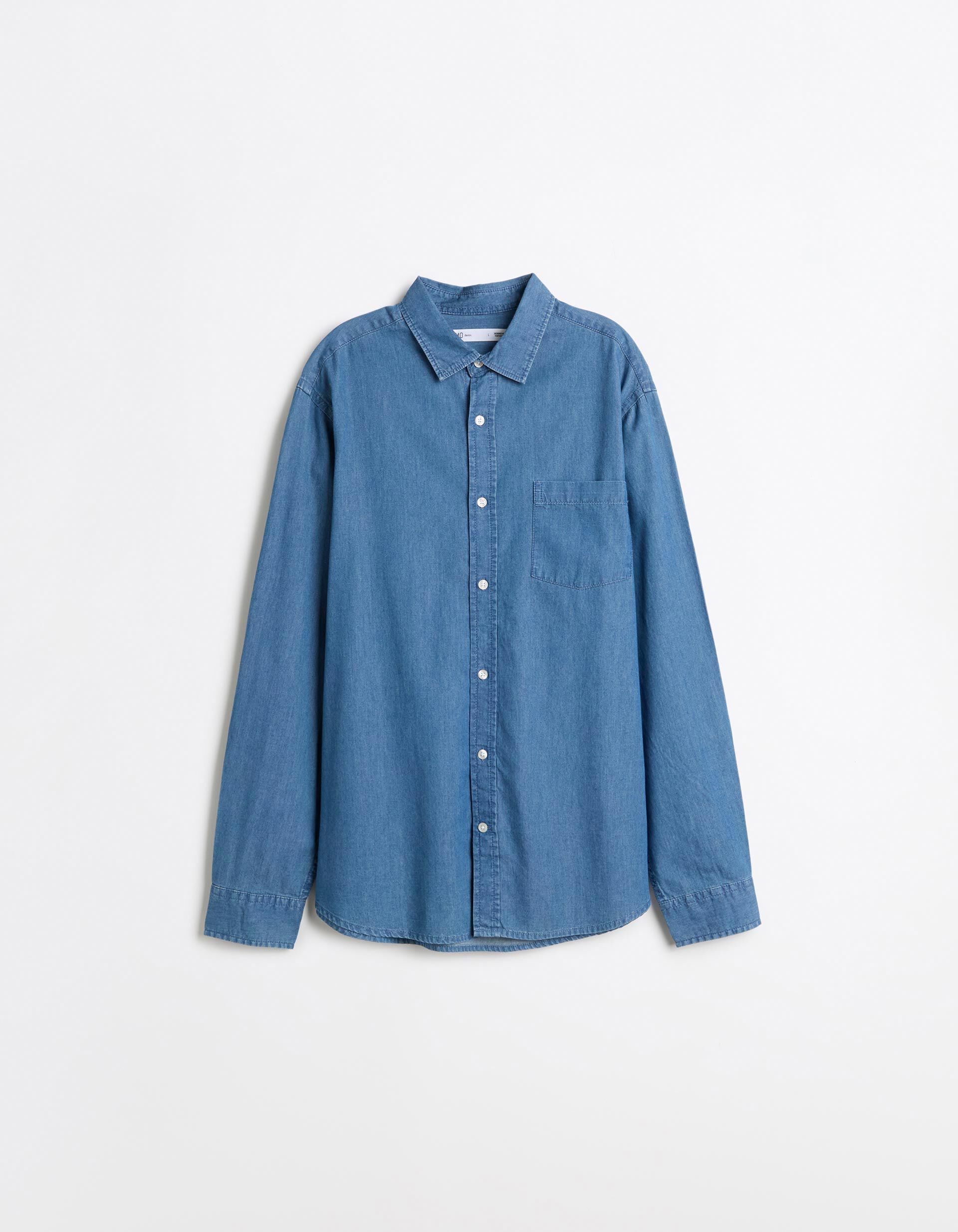 Comprar Online Camisa De Ganga, Homem, Azul 