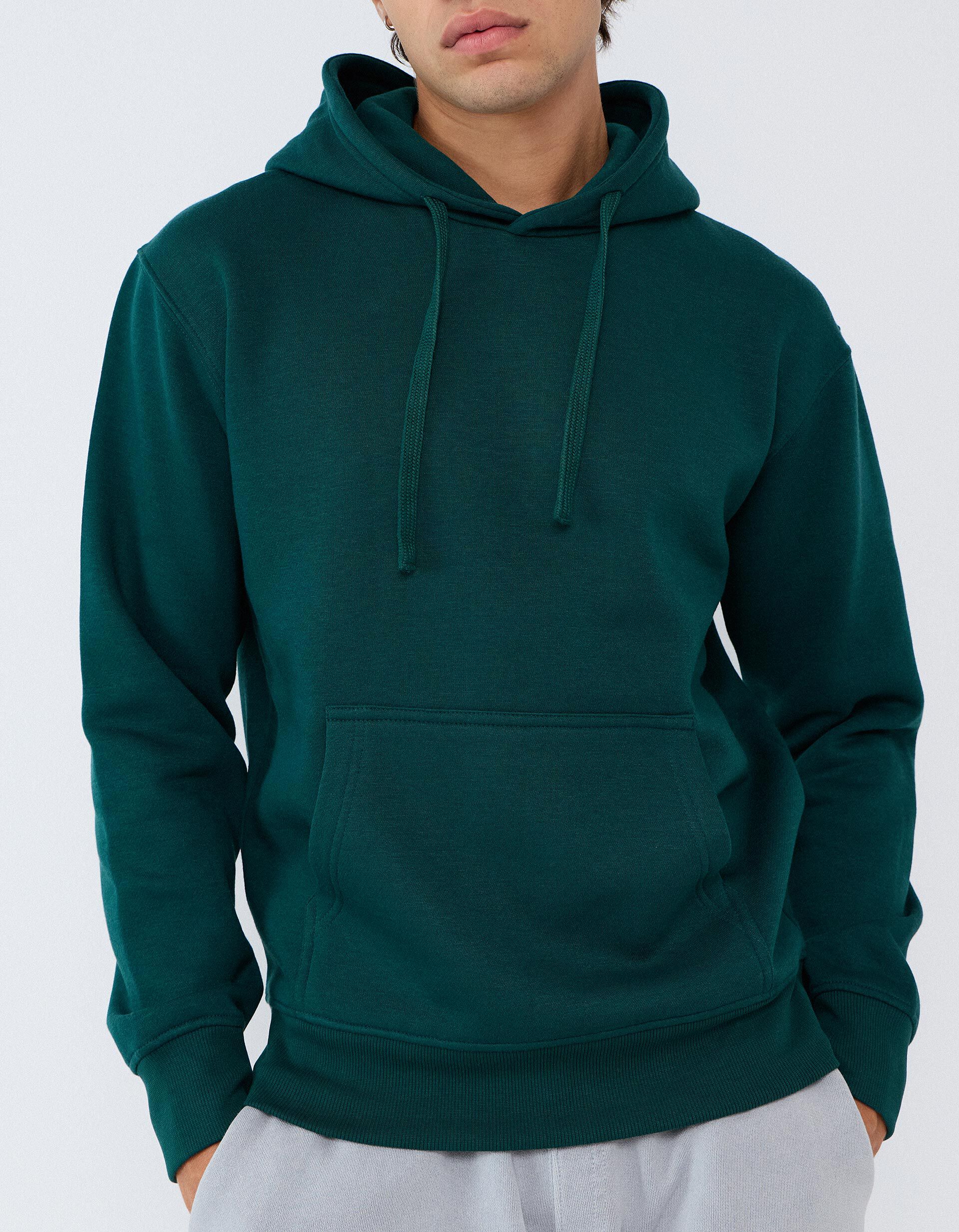 Comprar Online Sweatshirt Com Capuz, Homem, Verde Escuro