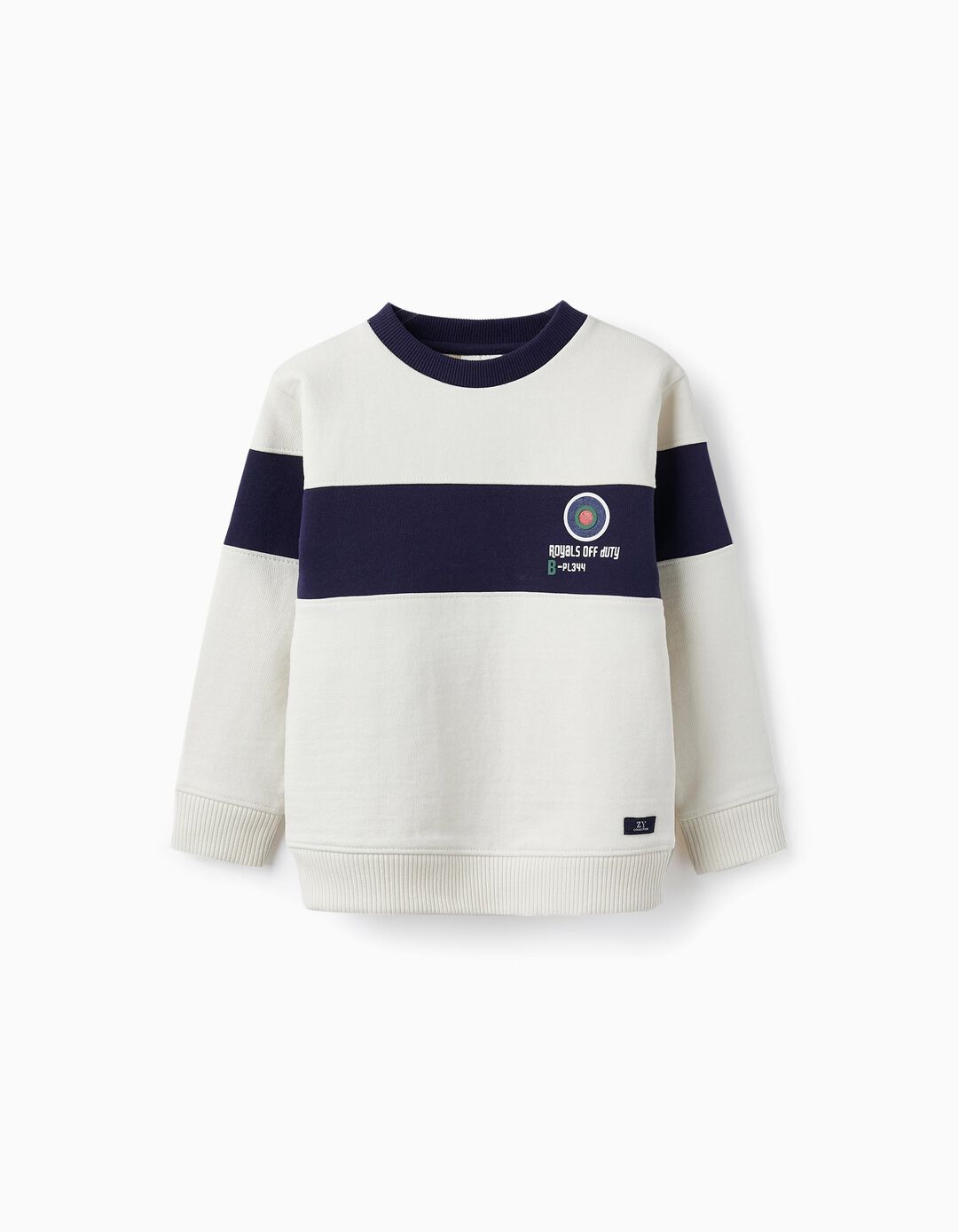 Cotton Jumper for Boys 'Royals Off Duty', White