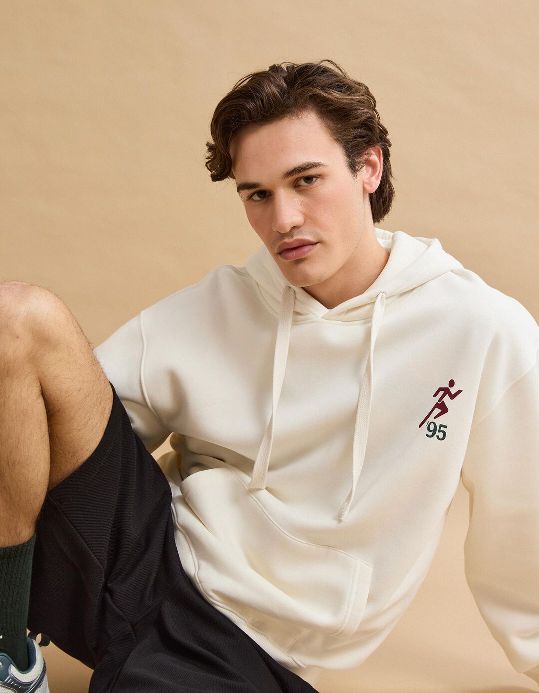 Sweatshirt Capuz, Homem, Branco