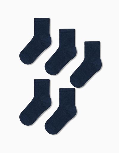 5-Pack Socks for Kids, Dark Blue