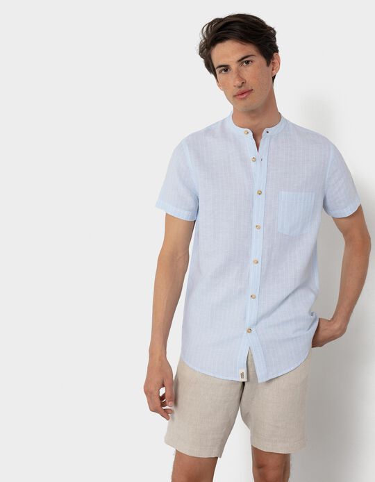 Cotton and Linen Shirt, Men