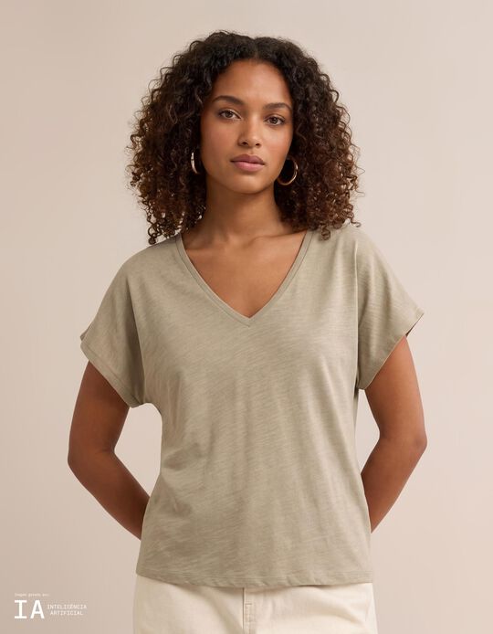 Comprar Online T-shirt, Mulher, Bege