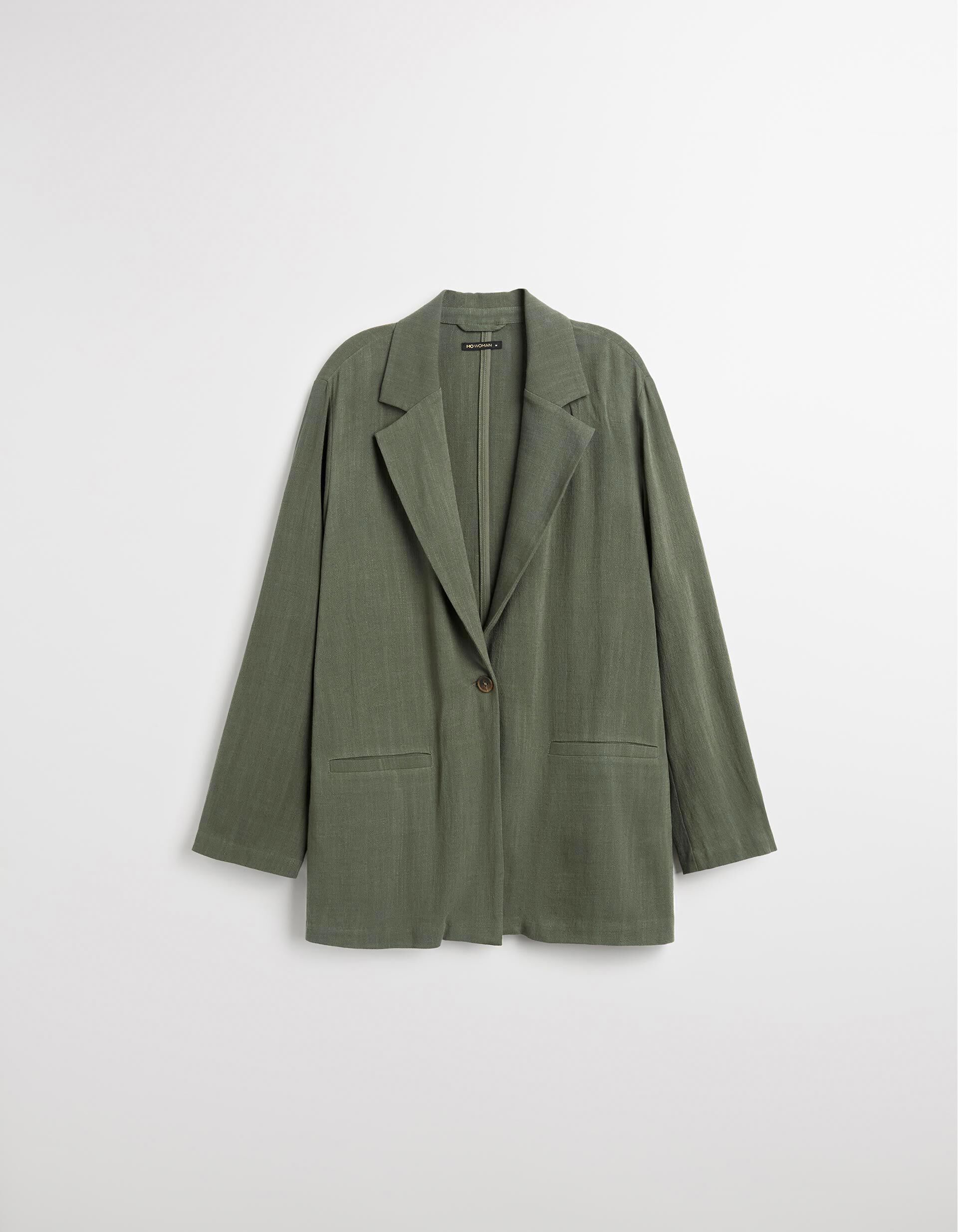 Comprar Online Blazer com Linho, Mulher, Verde Escuro