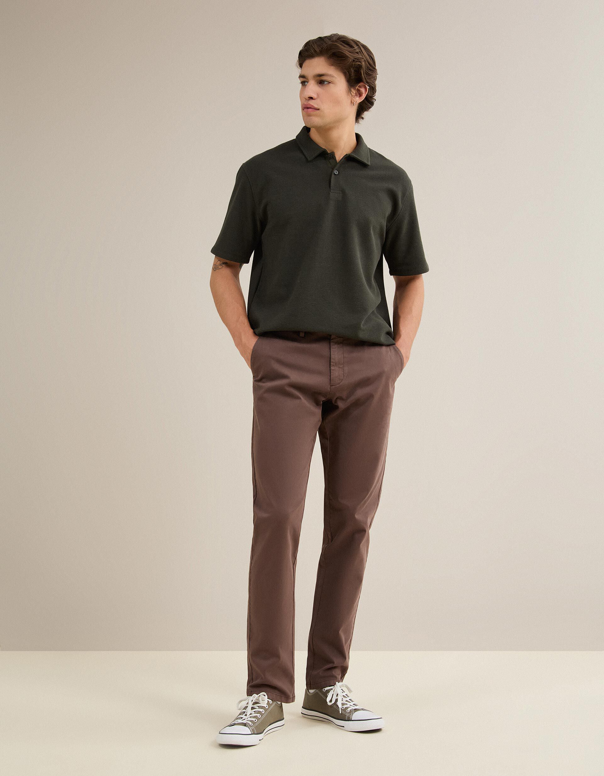 Comprar Online Cal&ccedil;as Chino Slim, Homem, Castanho