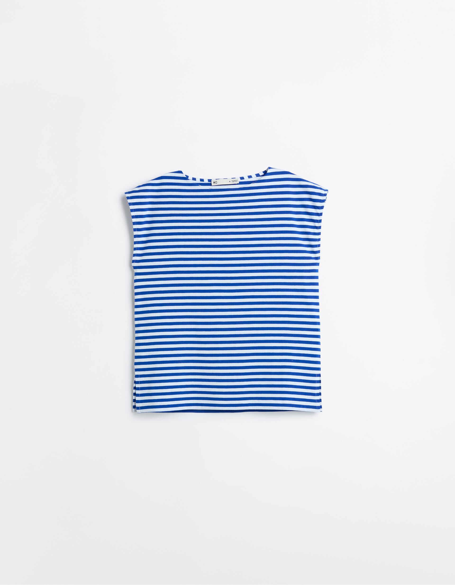 Comprar Online T-shirt Riscas, Mulher, Azul 