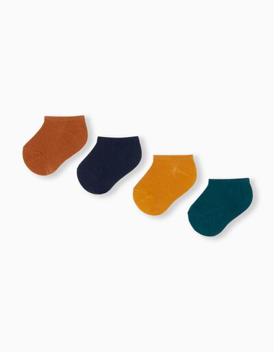 4 Pairs of Invisible Socks Pack, Baby Boys, Multicolour