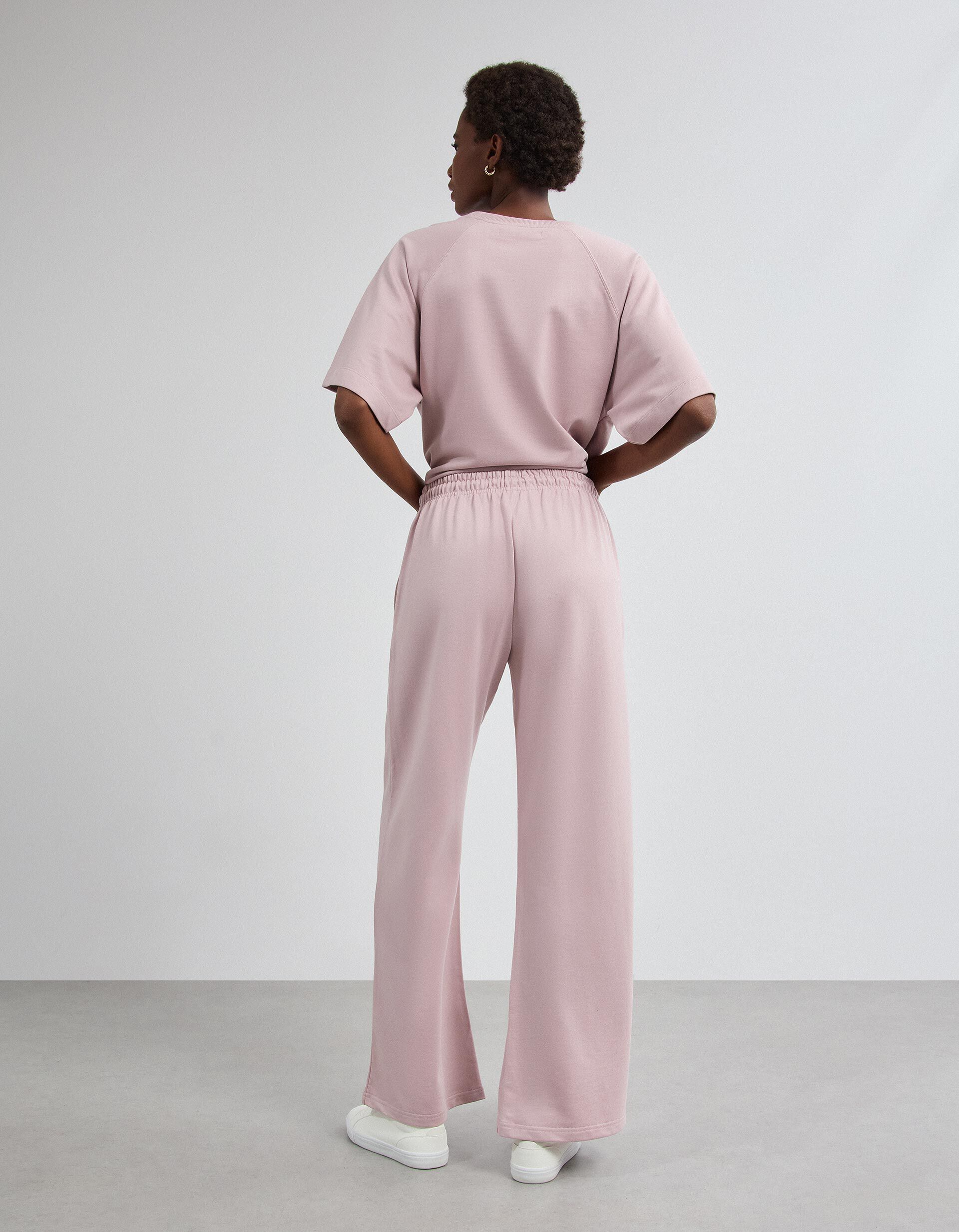 Comprar Online Cal&ccedil;as Jogger Wide Leg, Mulher, Rosa Claro