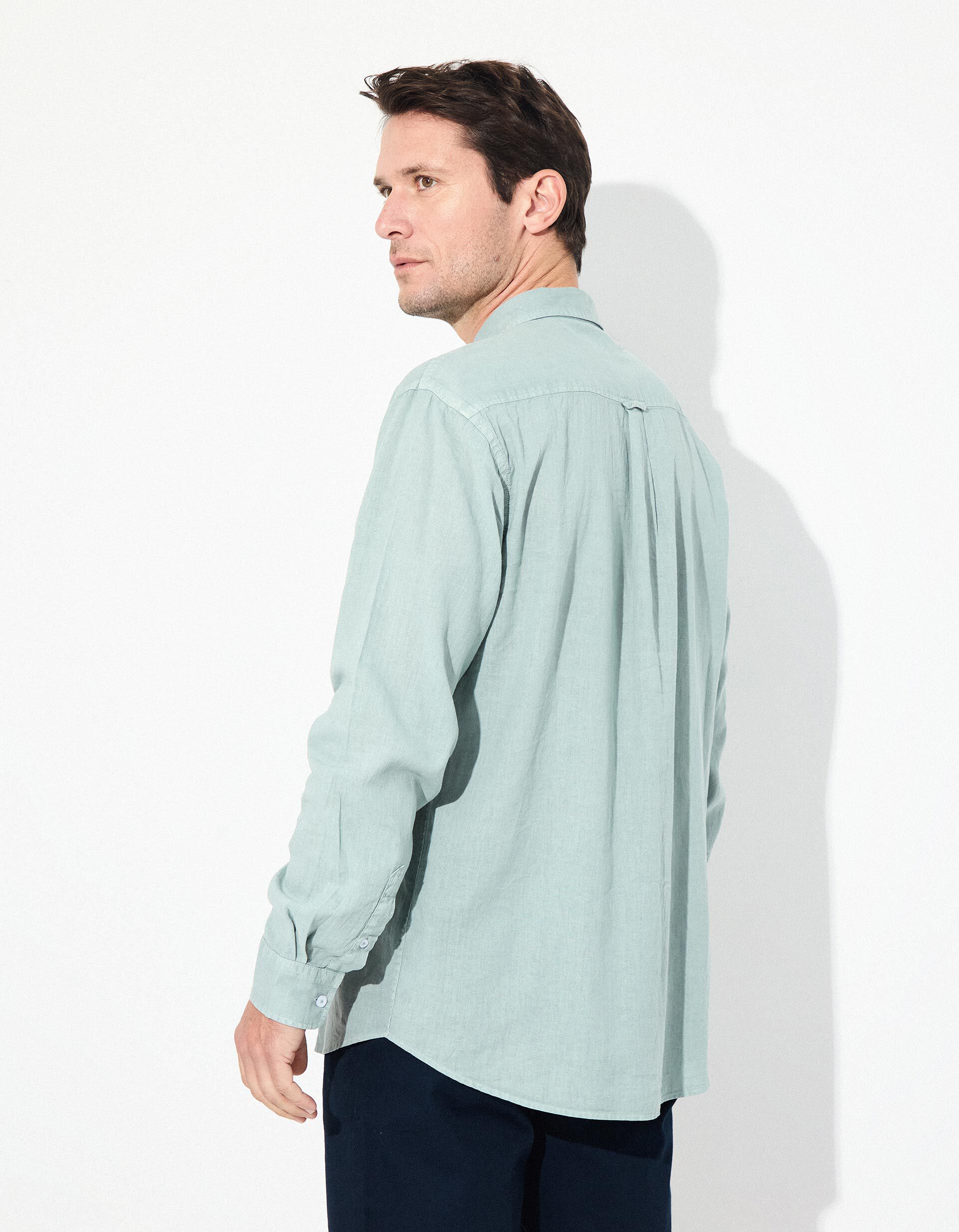 Comprar Online Camisa com Linho, Homem, Verde