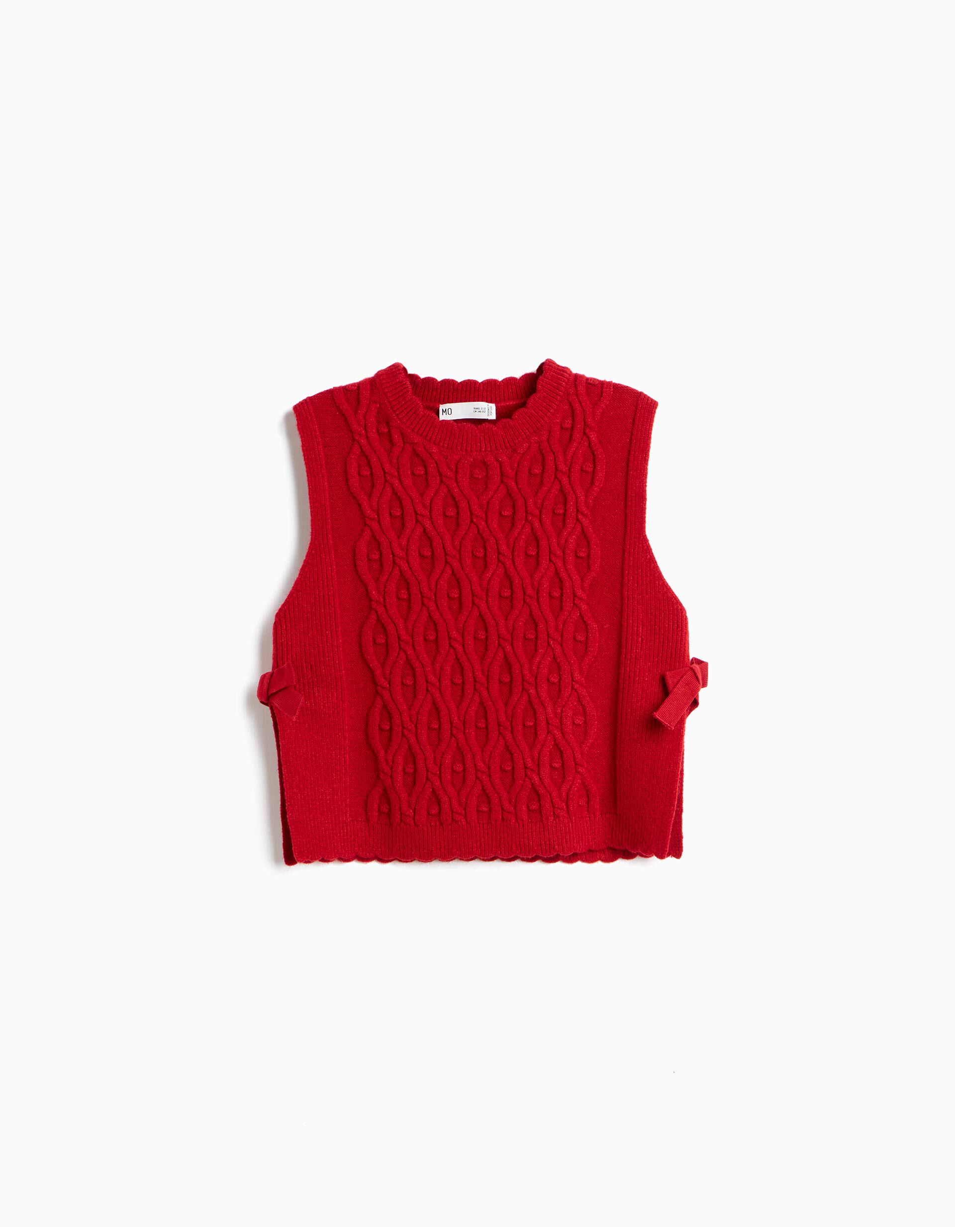 Comprar Online Colete De Malha, Menina, Vermelho
