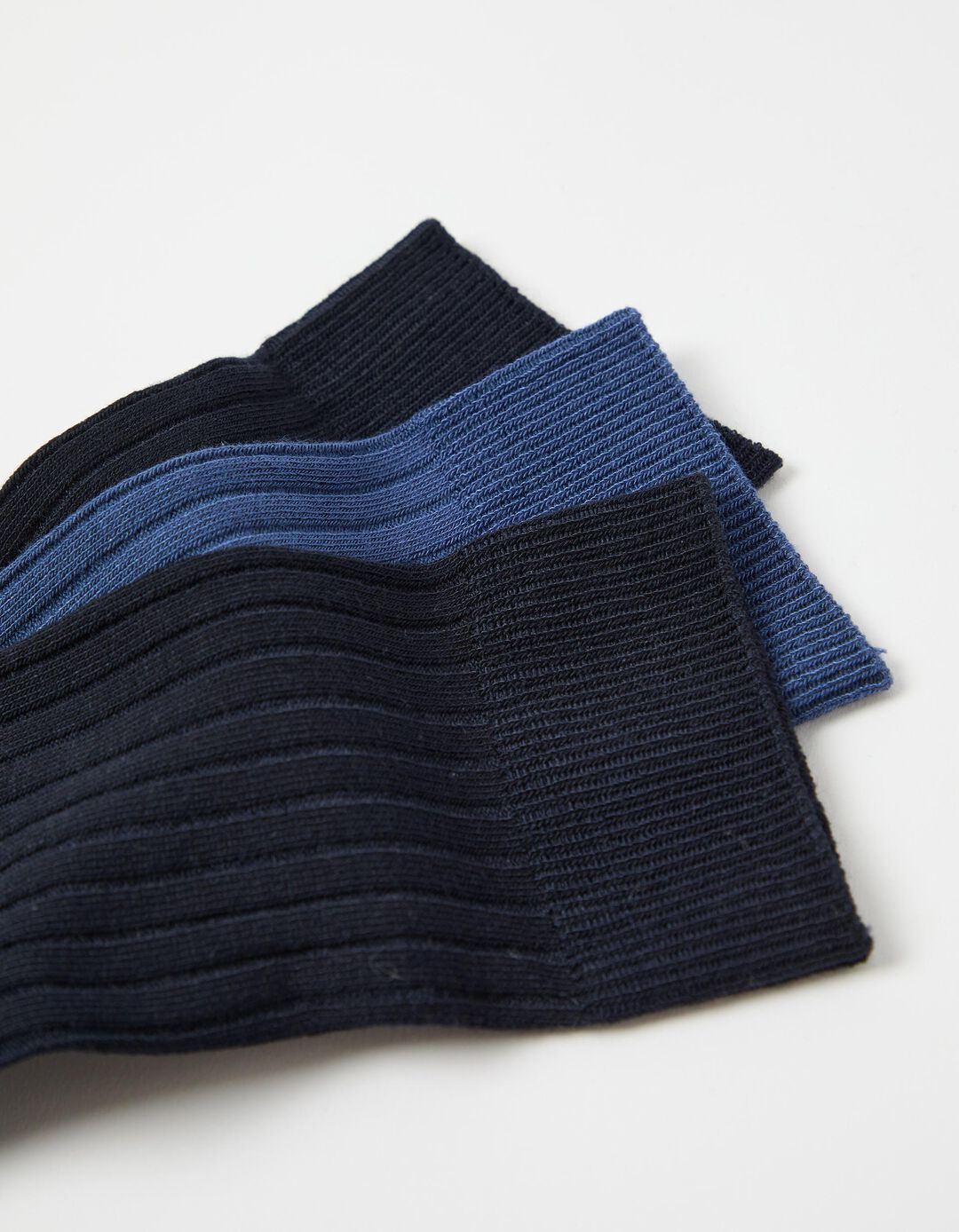 Pack 3 Pares de Meias Altas Caneladas, Homem, Multicor