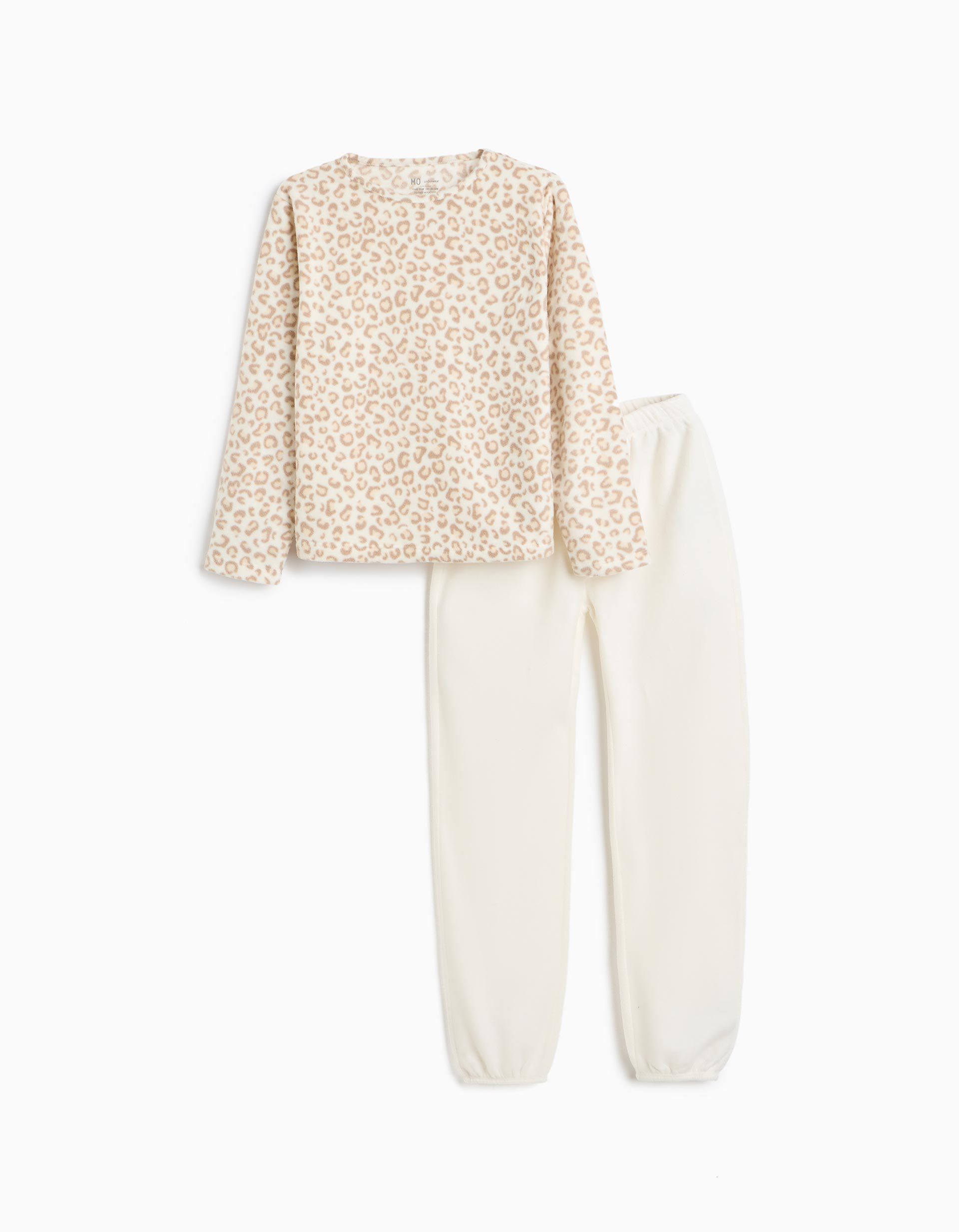 Comprar Online Pijama Polar Animal Print, Menina, Bege Claro