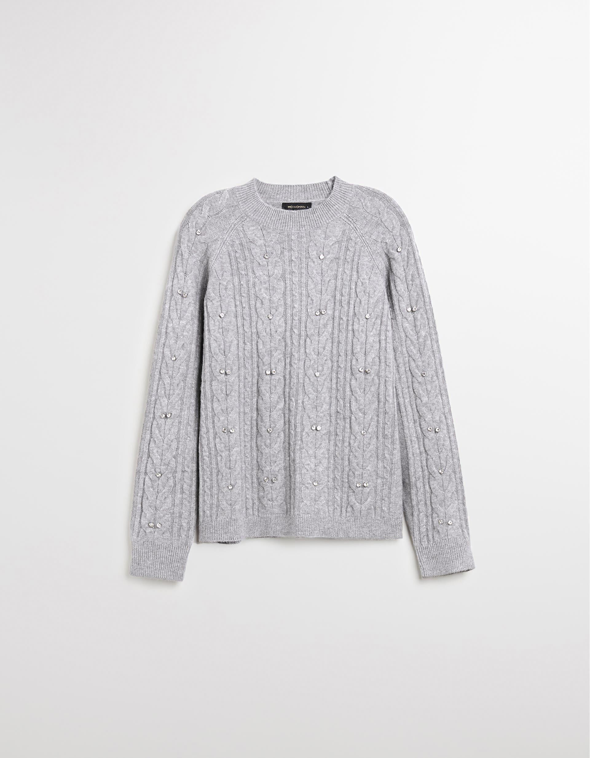 Comprar Online Camisola de Malha, Mulher, Cinzento