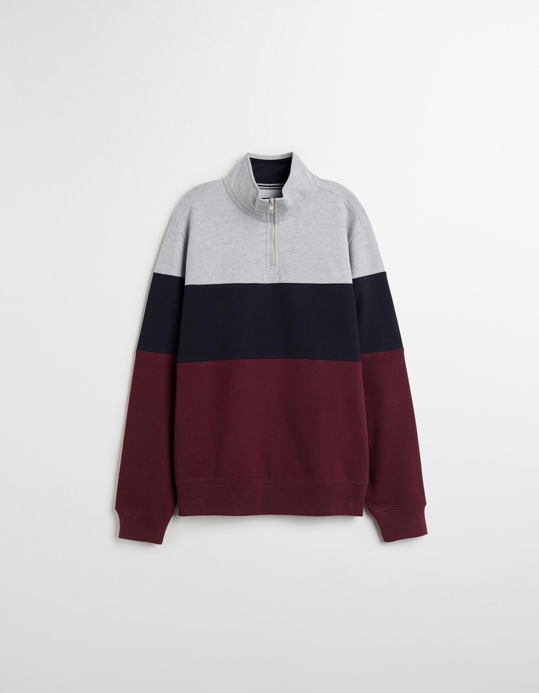 Sweatshirt com Fecho, Homem, Vermelho Escuro