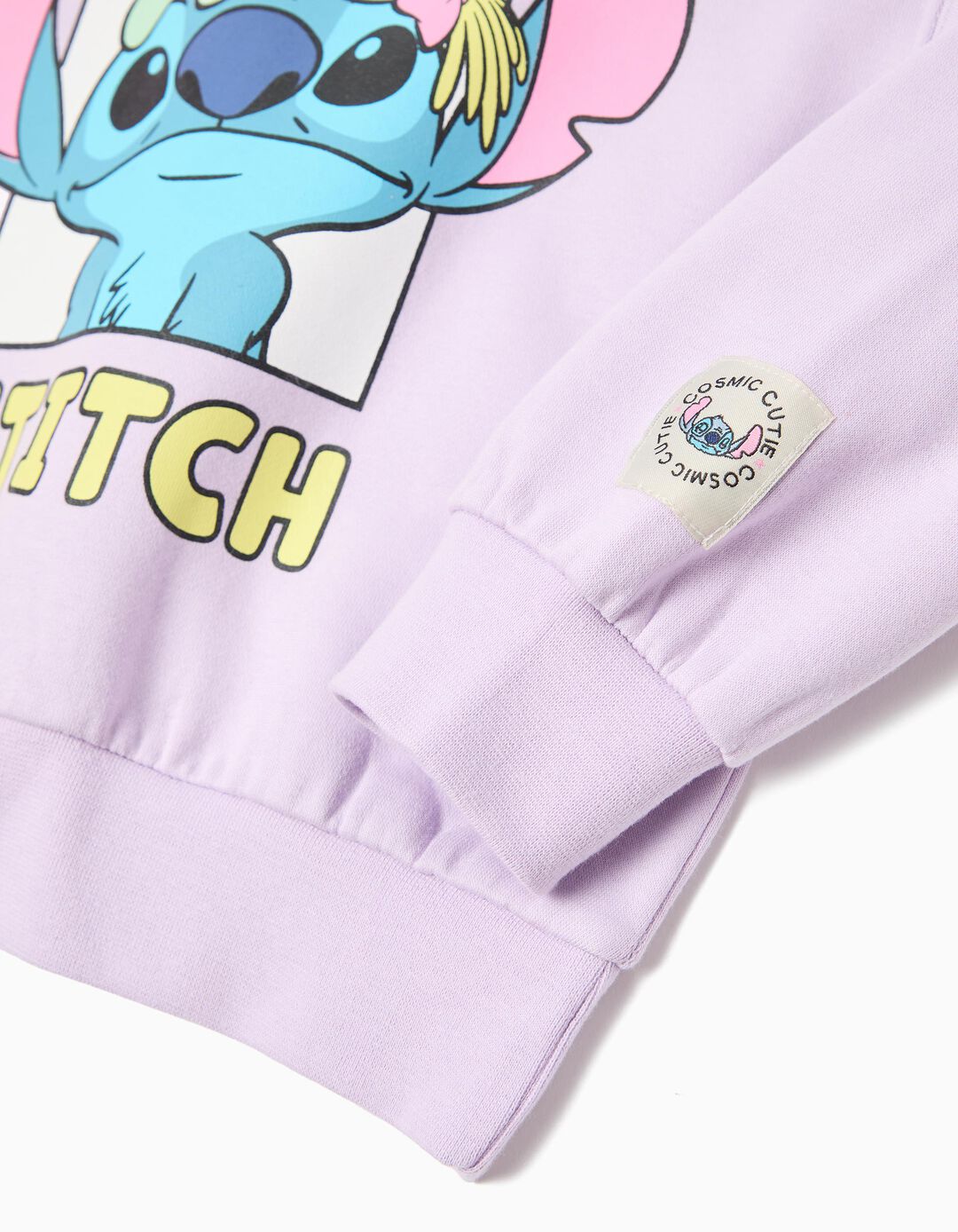Sweatshirt de Felpa 'Stitch', Menina, Roxo Claro