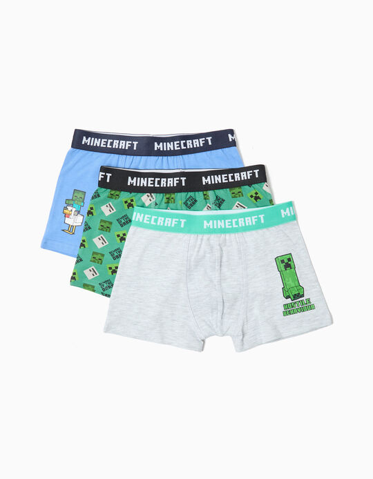 Comprar Online Pack 3 Boxers 'Minecraft', Menino, Multicor
