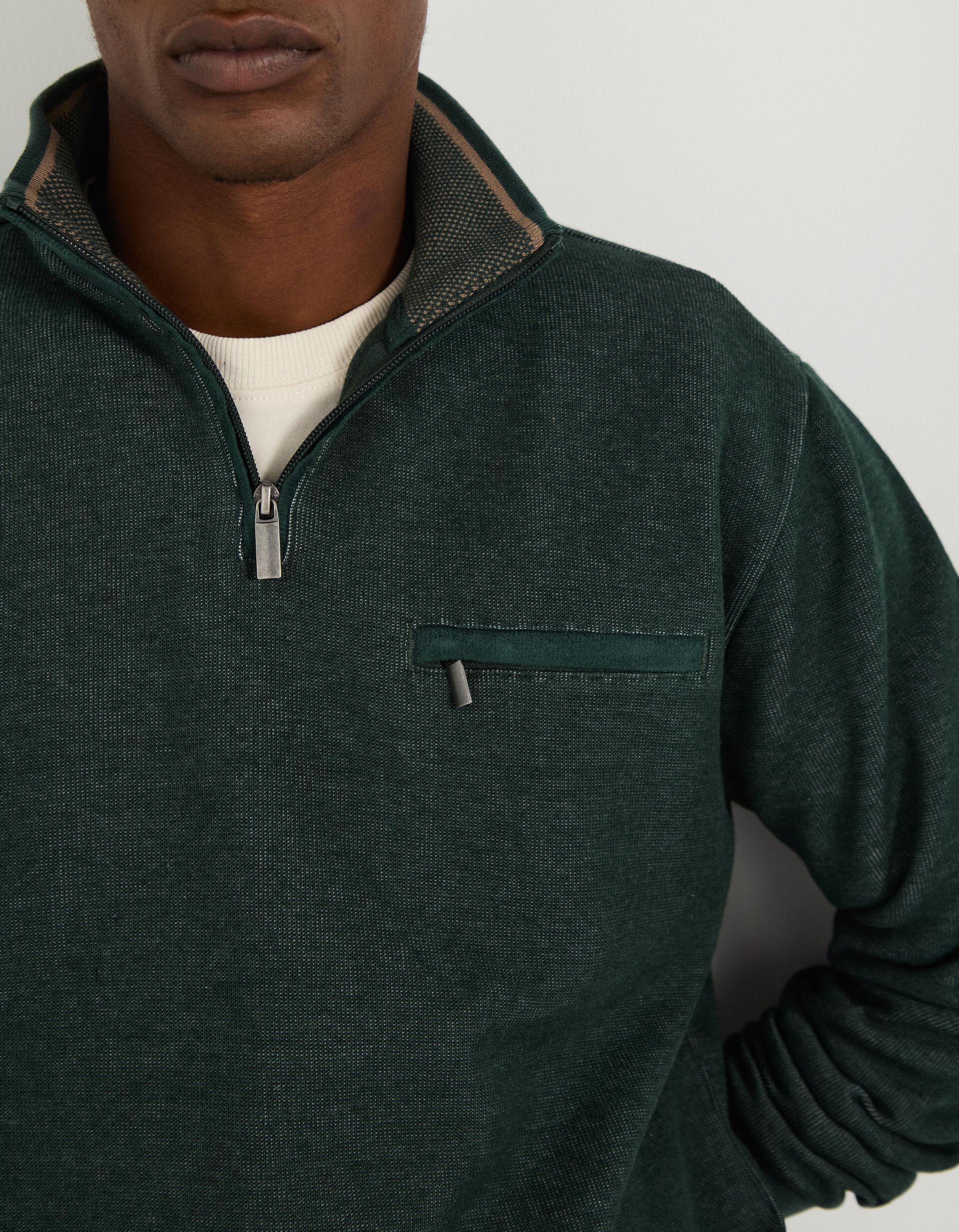 Comprar Online Sweatshirt com Fecho, Homem, Verde
