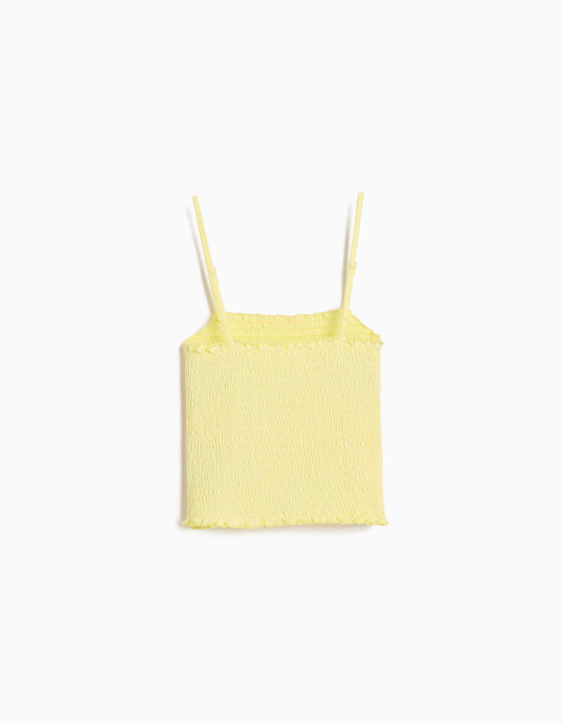 Comprar Online Top Franzido Smock, Menina, Amarelo