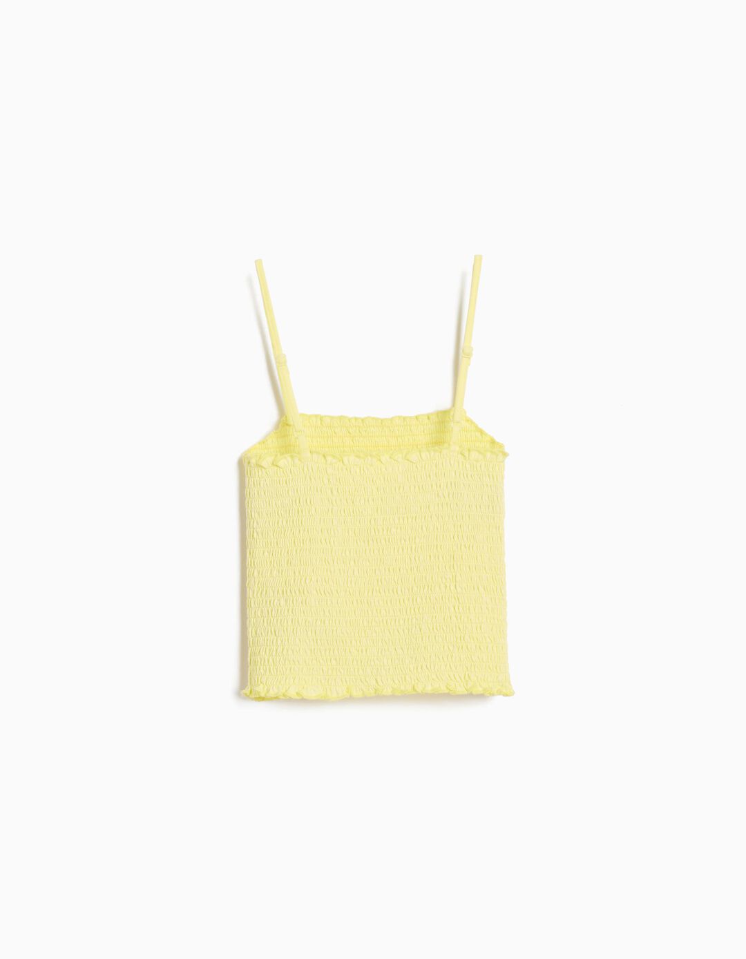 Top Franzido Smock, Menina, Amarelo