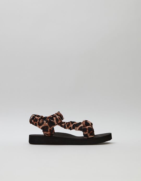 Sandálias Leopardo, Mulher, Multicor