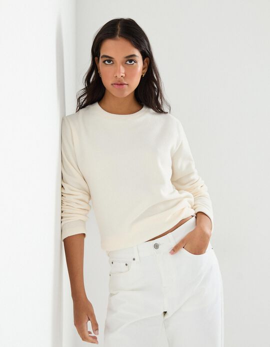 Comprar Online Camisola Polar, Mulher, Bege Claro