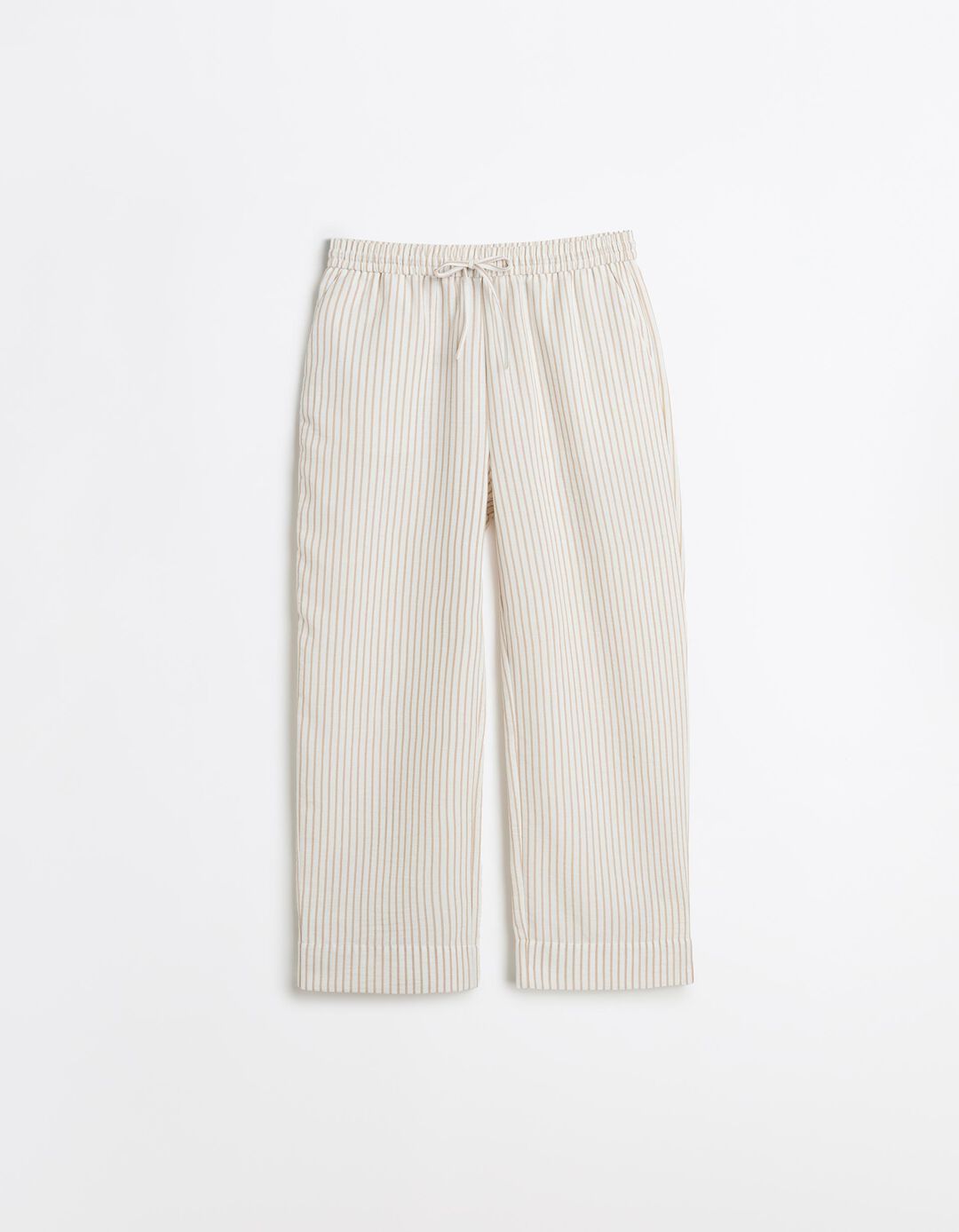 Cal&ccedil;as Riscas, Mulher, Bege