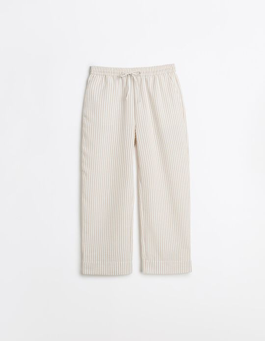 Comprar Online Cal&ccedil;as Riscas, Mulher, Bege