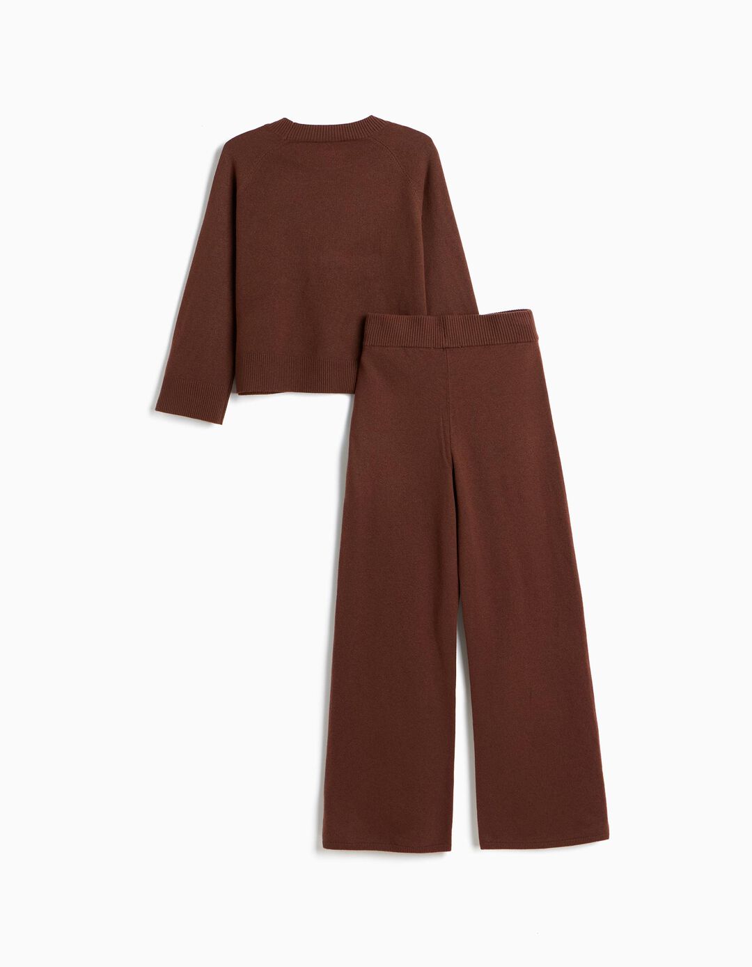 Conjunto De Malha, Menina, Castanho Escuro