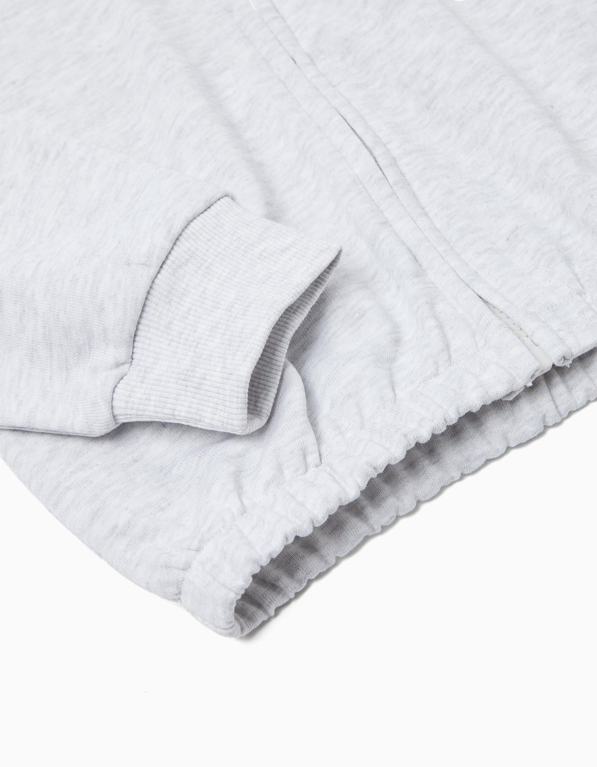 Comprar Online Casaco de Felpa com Capuz, Menina, Cinzento Claro