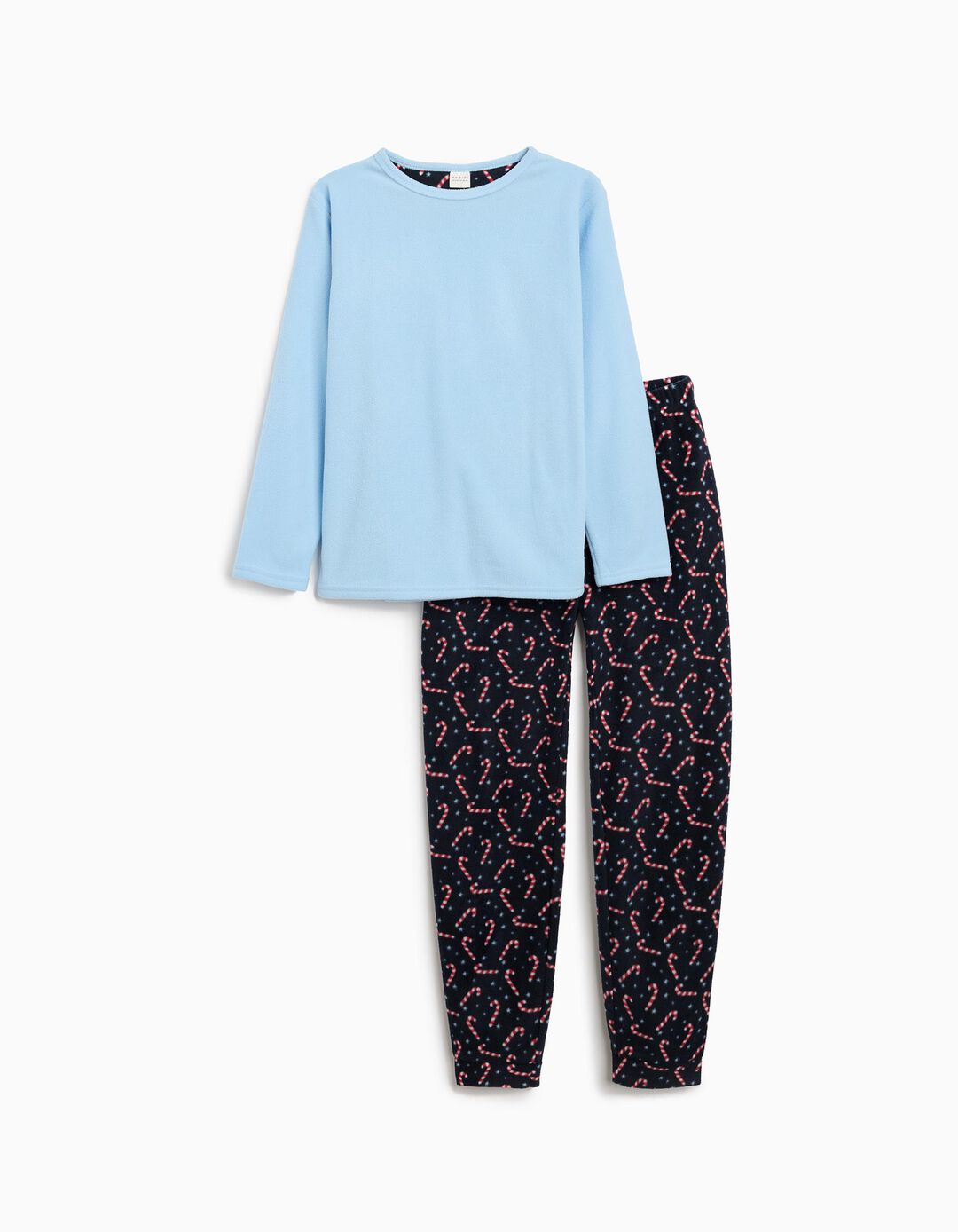 Pijama Polar de Natal, Menina, Azul Claro 