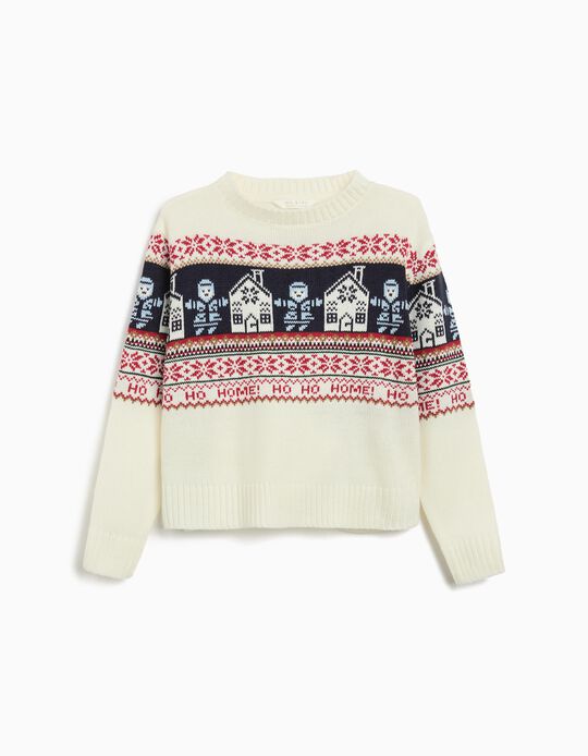 Comprar Online Camisola de Malha, Menina, Bege Claro