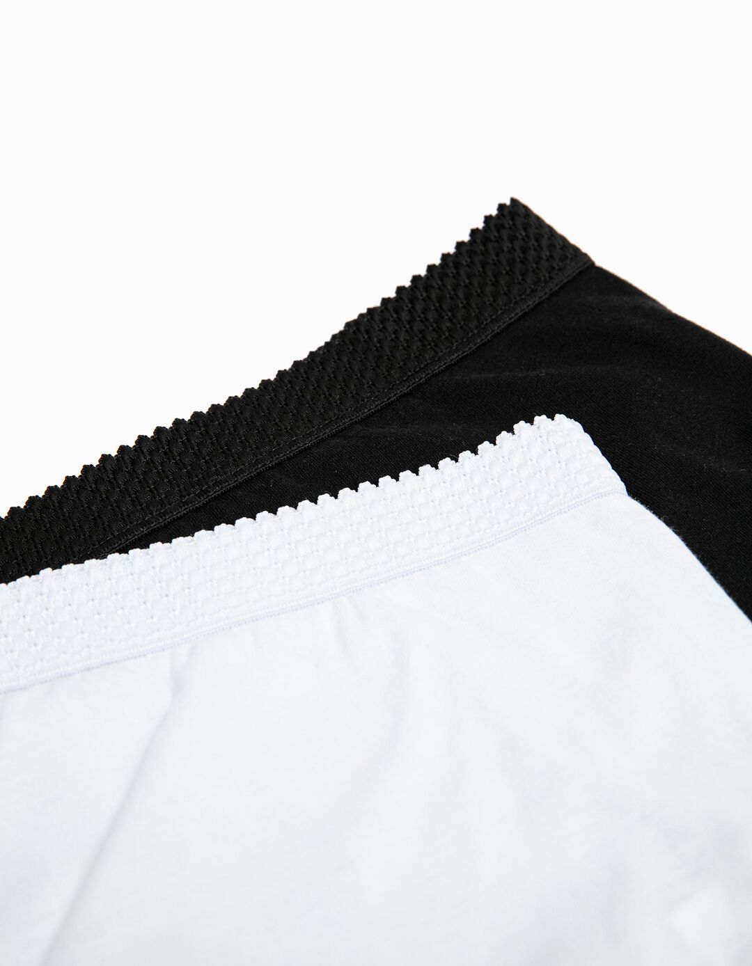 Pack 2 Cuecas Cinta Subida, Mulher, Branco/Cinzento