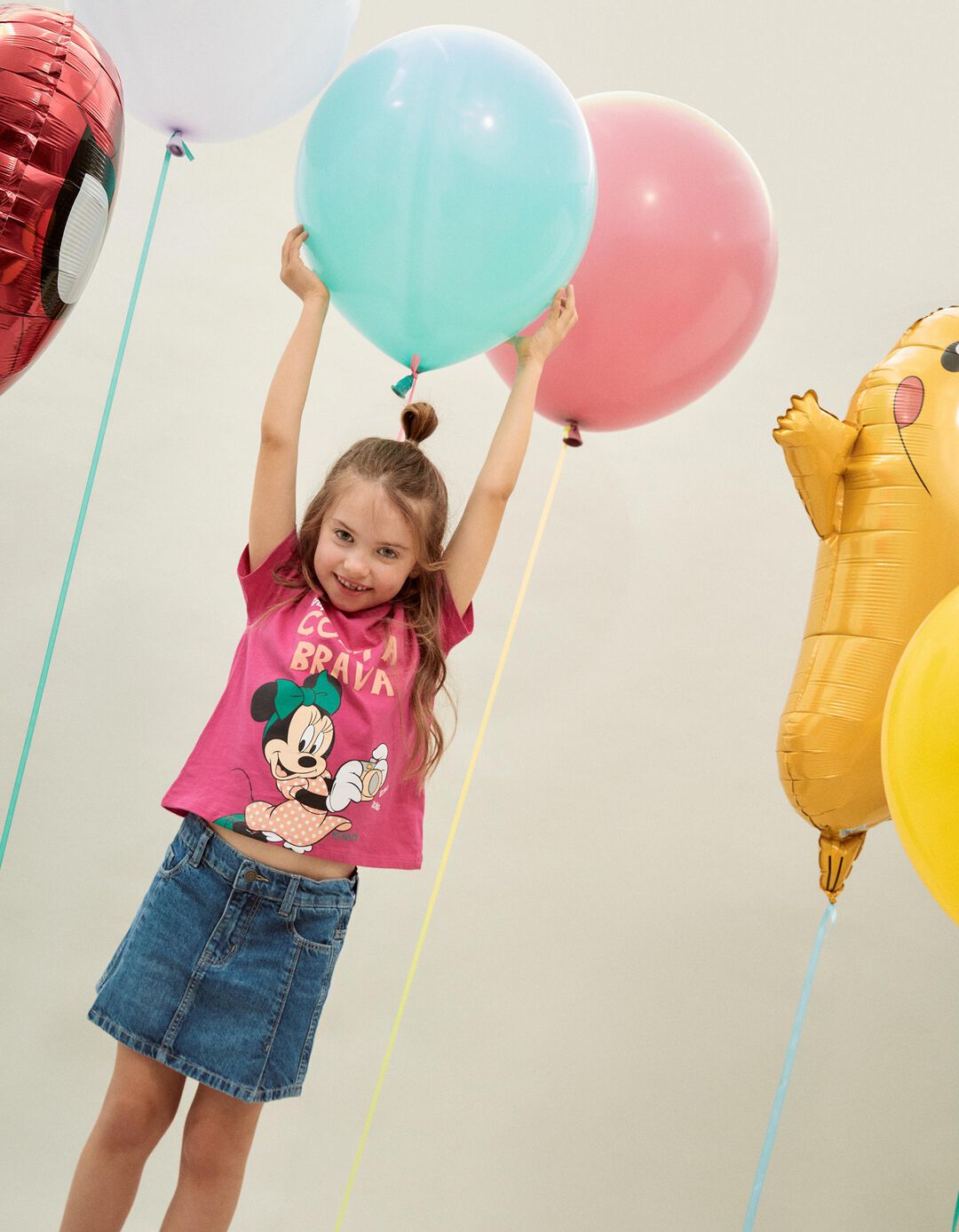 'Disney' T-shirt, Girl, Dark Pink