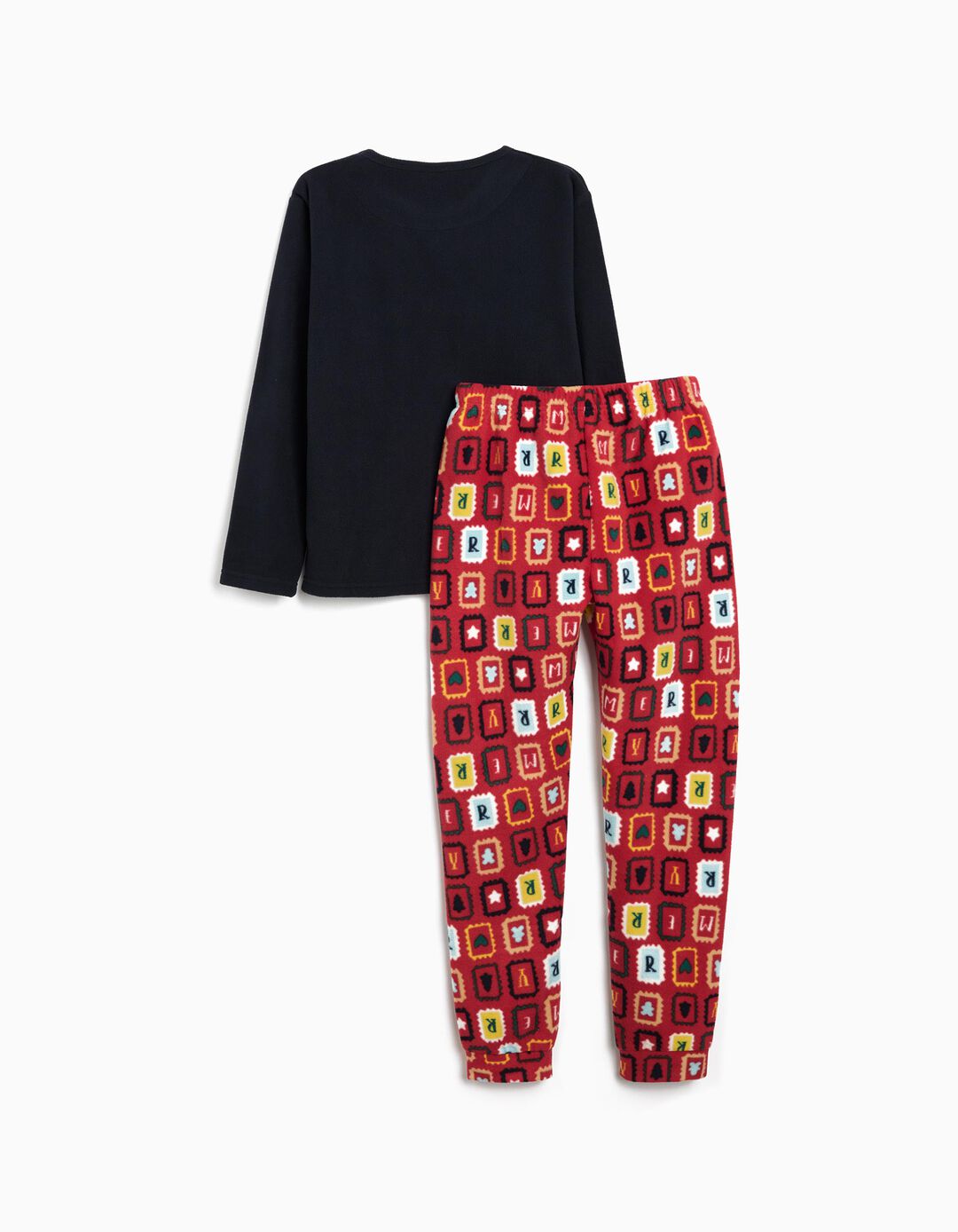 Pijama Polar de Natal, Menino, Azul Escuro 