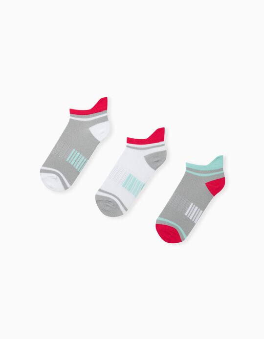 3 Pairs of Assorted Socks for Children, Grey